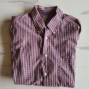 Bill’s Khakis Classic Fit Mens Button Up, Large, Never Worn, Pink and Brown